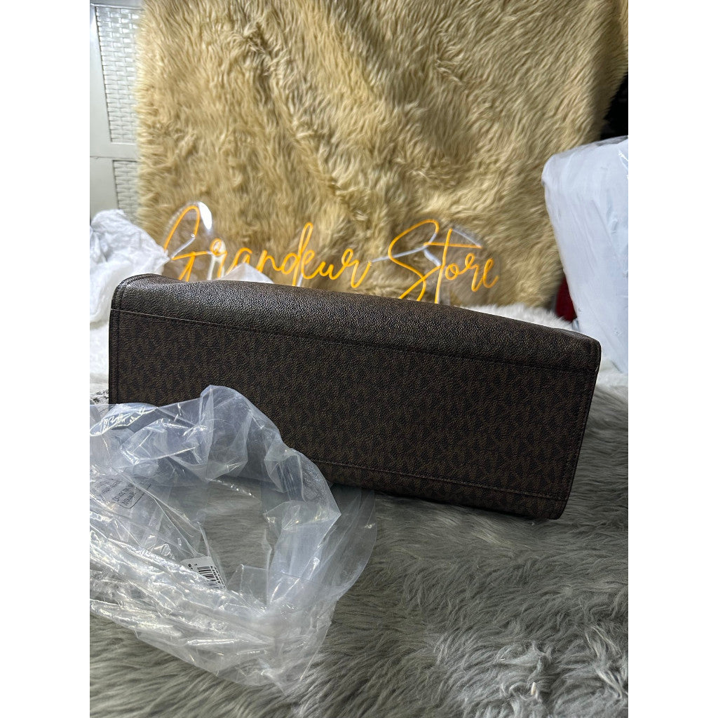 ORIG & IMPORTED MK Kenly Large Tote Bag Brown/Green Laptop Bag