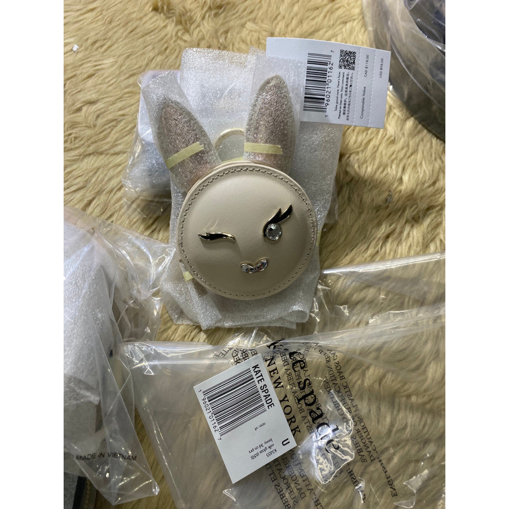 SALE! ❤️ ORIG & IMPORTED KS Bunbun 3d Coin Purse Wallet White Bunny