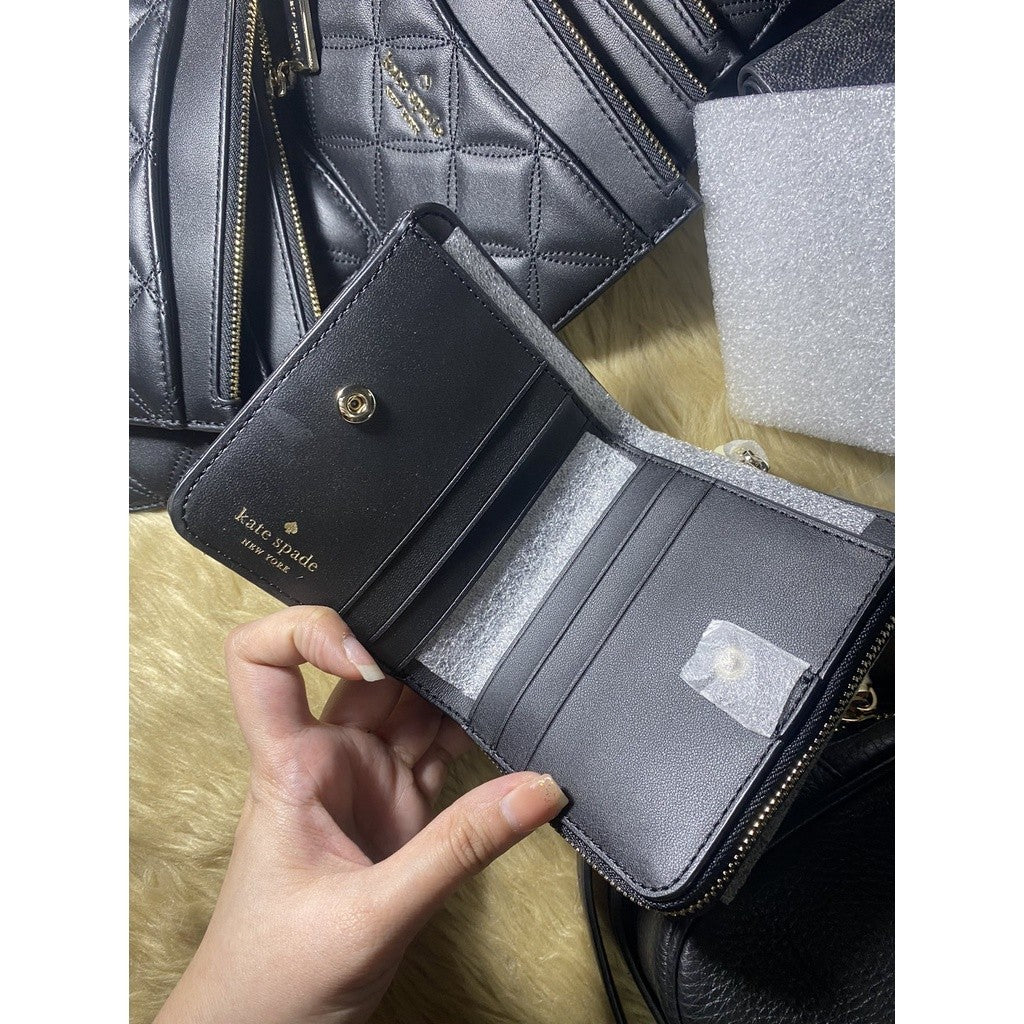 ORIG & IMPORTED KS Natalia Small Zip Around Wallet Black