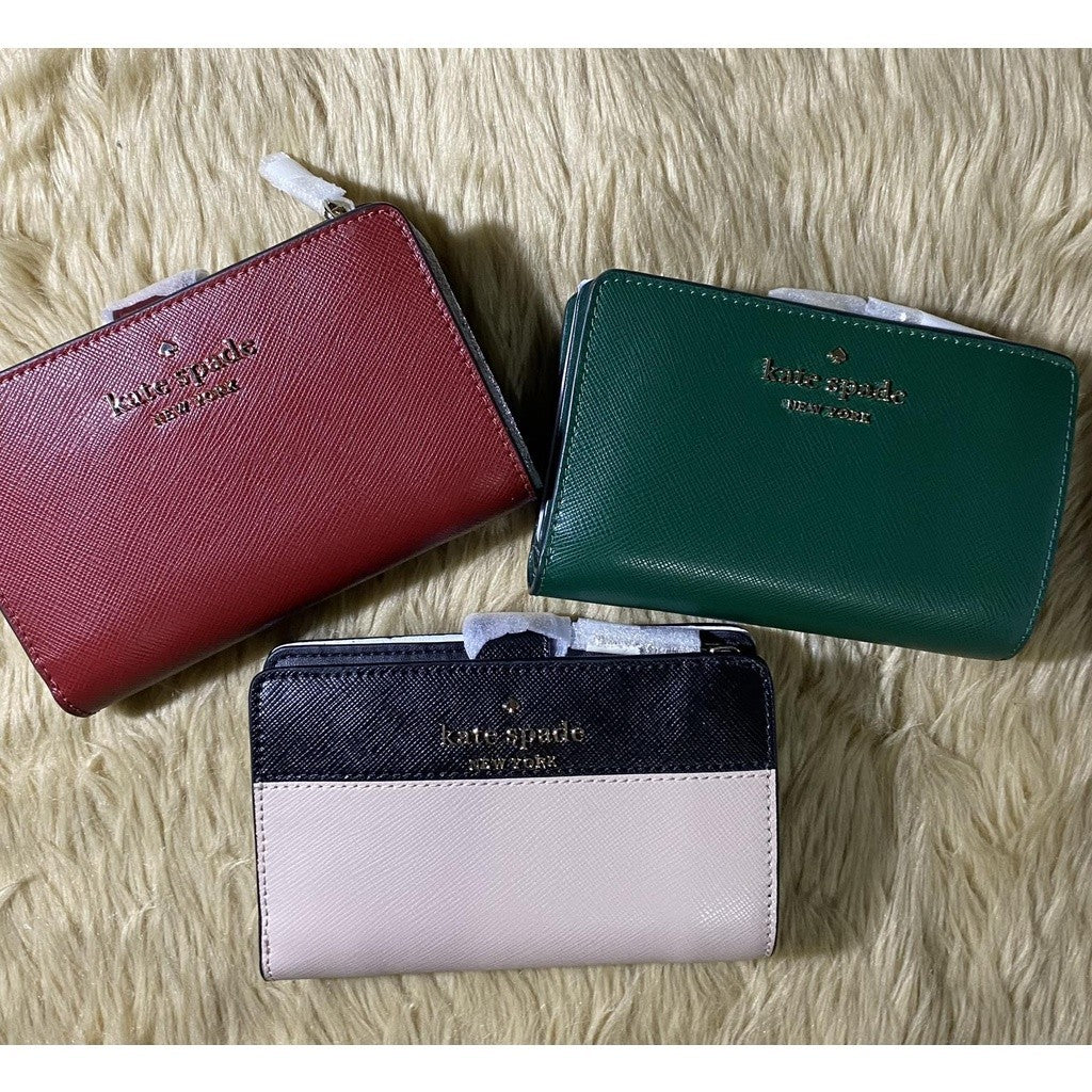 ORIG & IMPORTED KS Staci Medium Compact Bifold Wallet in WARM BEIGE MULTI