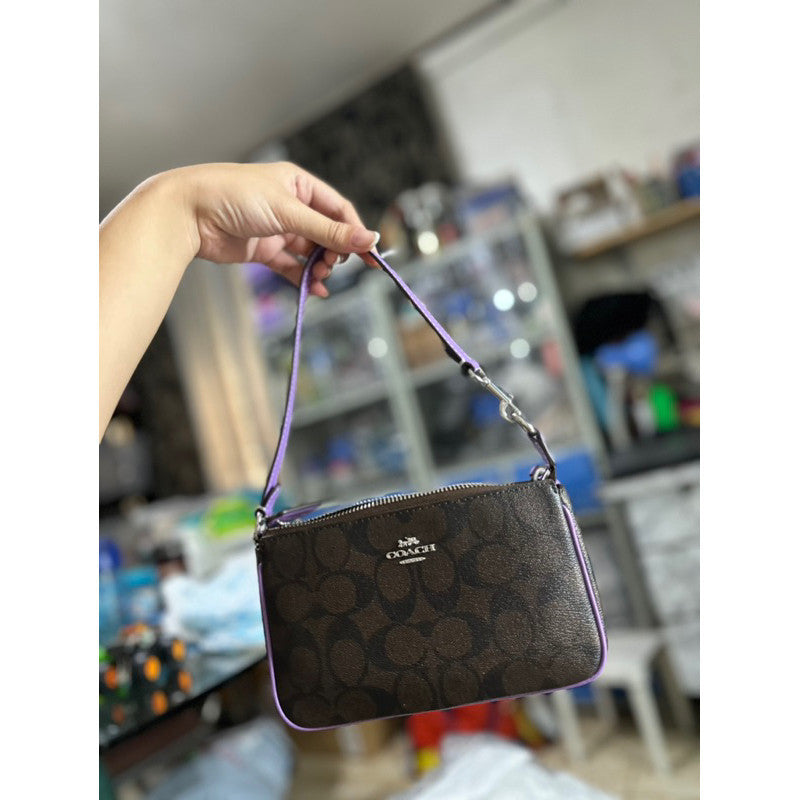 SALE! ❤️ ORIG & IMPORTED CCH Nolita 19 In in Brown/Purple Wristlet Small Bag BTS ARMY