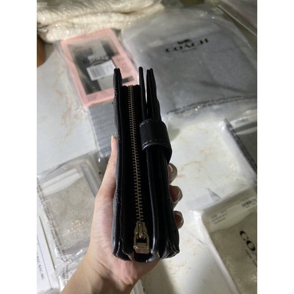 KS natalia medium compact bifold wallet in Black