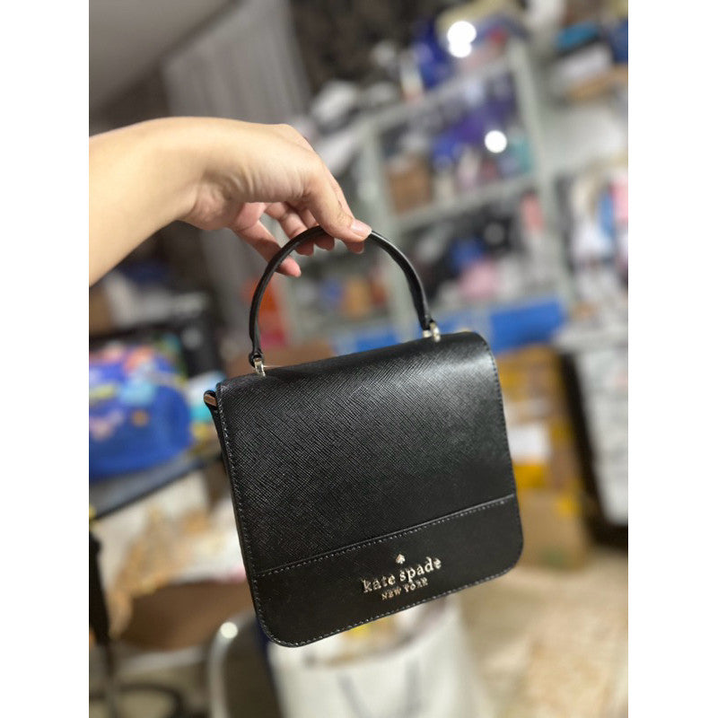 ORIG & IMPORTED KS Staci Square Vanity Crossbody Bag Black
