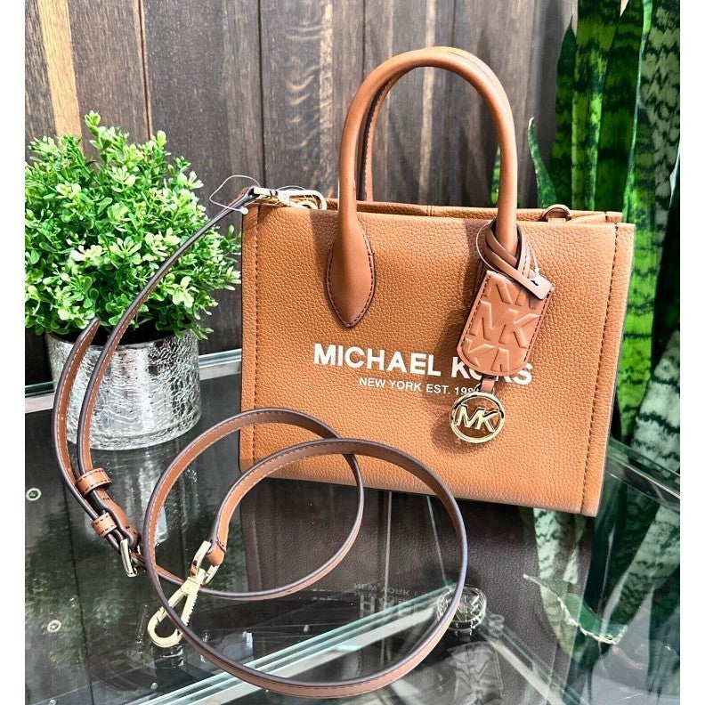 SALE! ORIG & IMPORTED MK Mirella Small Shopper Tote Crossbody Bag Brown Luggage