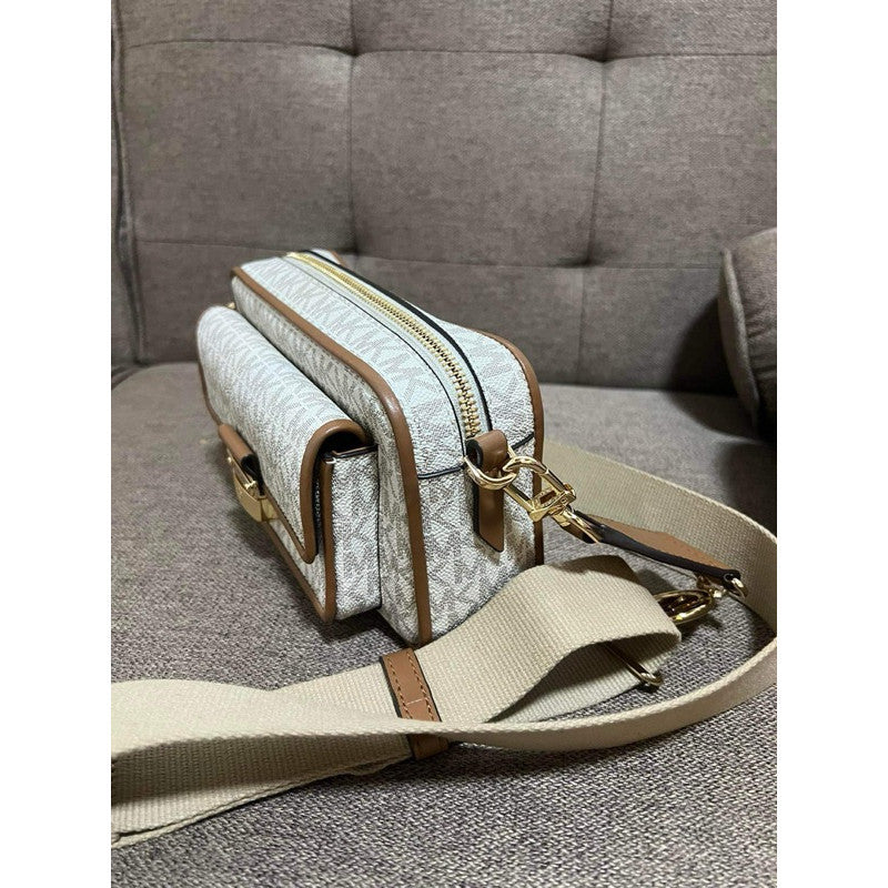 ORIG & IMPORTED MK Bradshaw Medium Logo Camera Bag White