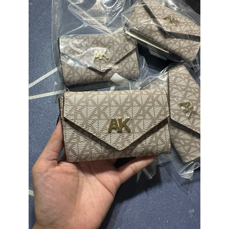 SALE! ❤️ ORIG & IMPORTED AK Klein Logo Flap Card Case Wallet With Key Ring