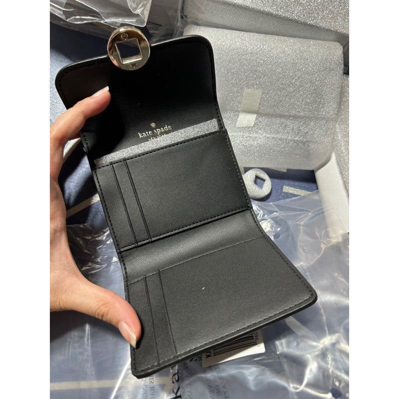 ORIG & IMPORTED KS Audrey Trifold Small Wallet in Black