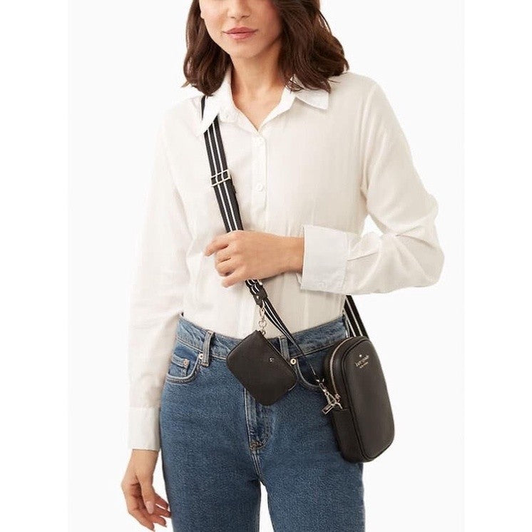 ORIG & IMPORTED KS rosie north south phone crossbody black/brown bag