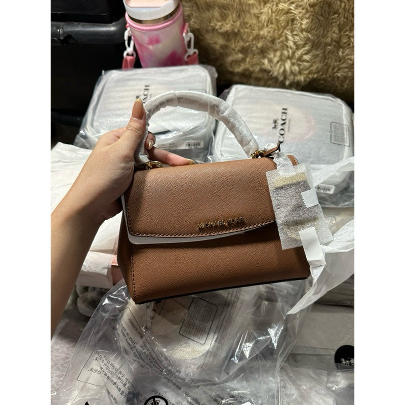 SALE! ORIG & IMPORTED MK Ava Extra-Small Saffiano Leather Crossbody Brown Bag