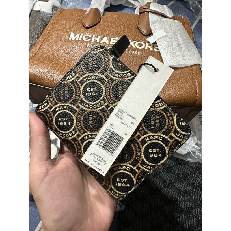 ORIG & IMPORTED MJ Logo Compact Bifold Wallet Black Multi