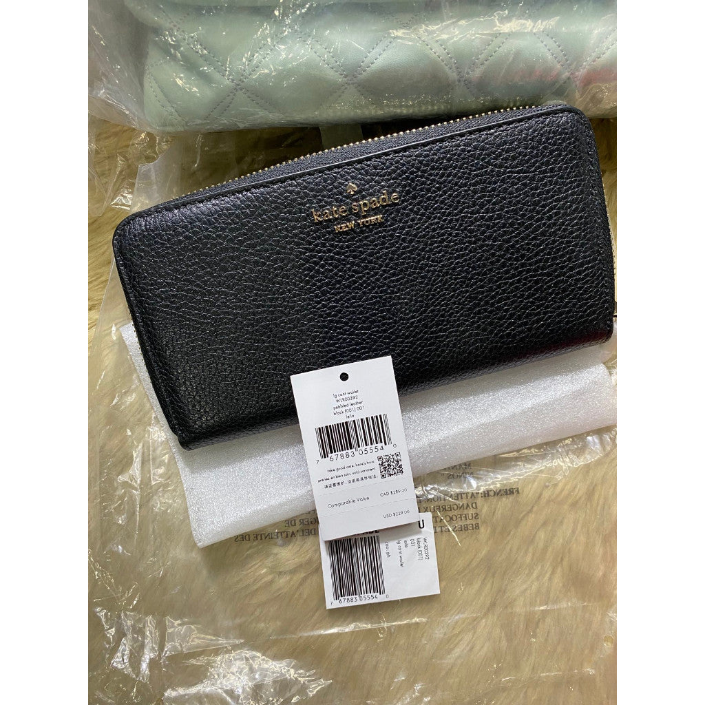 SALE! ❤️ ORIG & IMPORTED KS Leila Large Continental Long Wallet Black