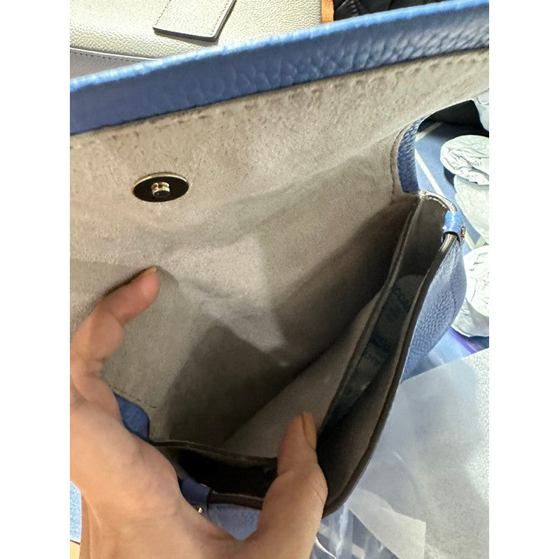 ORIG & IMPORTED KS SMALL FLAP ROULETTE CROSSBODY BAG IN BLUE