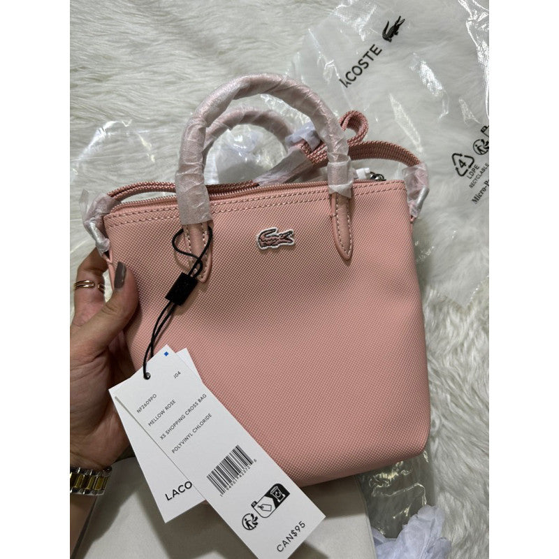 ORIG & IMPORTED LCT Women's Concept Petit Coated Canvas Mini Zip Tote Bag Pink