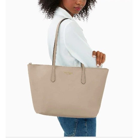 ORIG & IMPORTED KS Kitt Large Tote Nylon Bag in Brown/Taupe