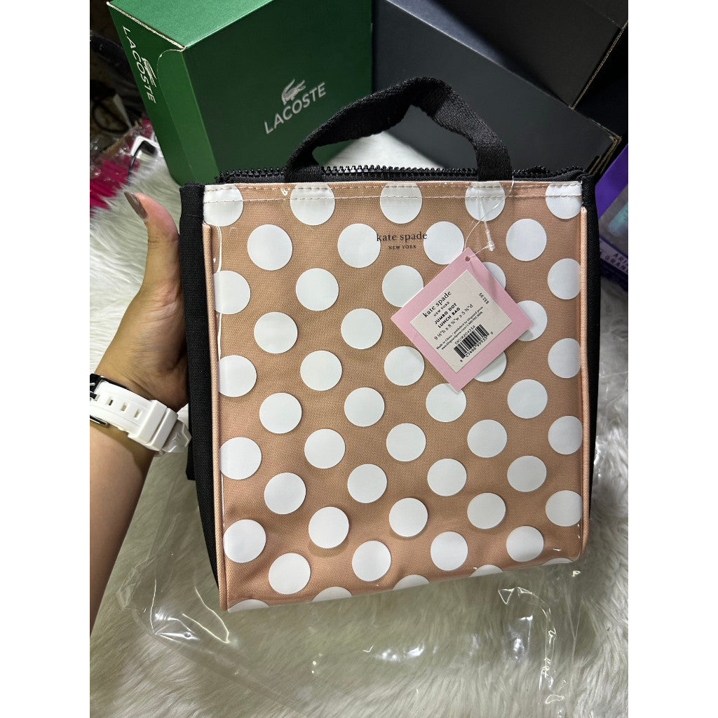 ORIG & IMPORTED KS Retail Jumbo Dot Lunch Bag Pink