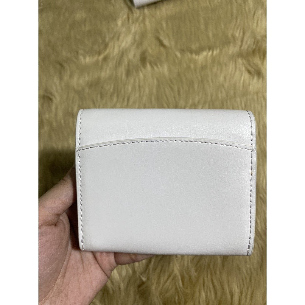 KS gemma small flap wallet - WHITE