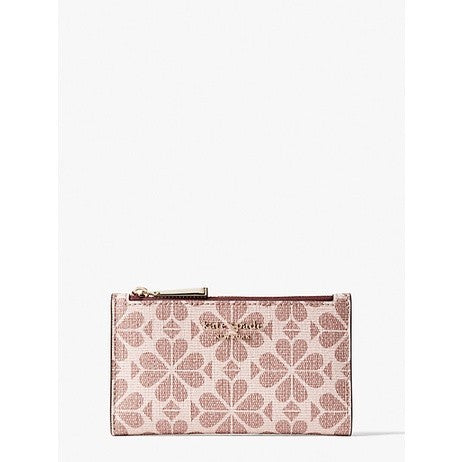KS flower coated canvas small slim bifold wallet