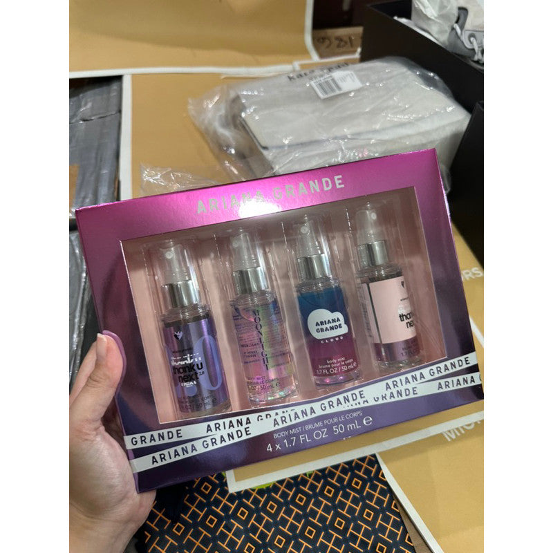 ORIG & IMPORTED Ariana Grande 4pc Body Spray Mist Set Thank U Next 2.0, Moonlight, Cloud