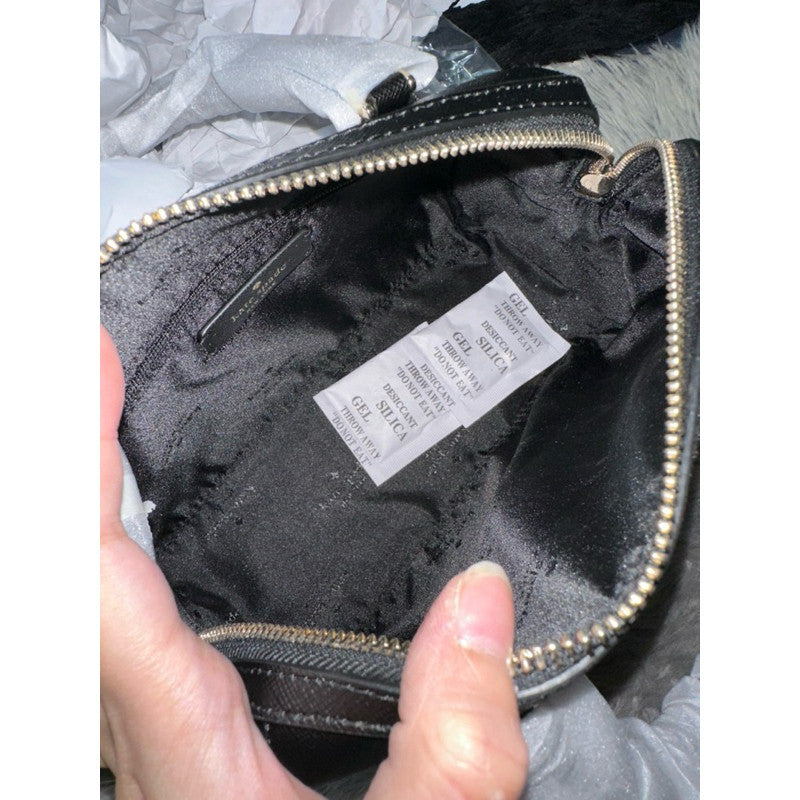 ORIG & IMPORTED KS Madison Dolly Saffiano Leather Duffle Crossbody Bag BLACK BROWN BEIGE WHITE