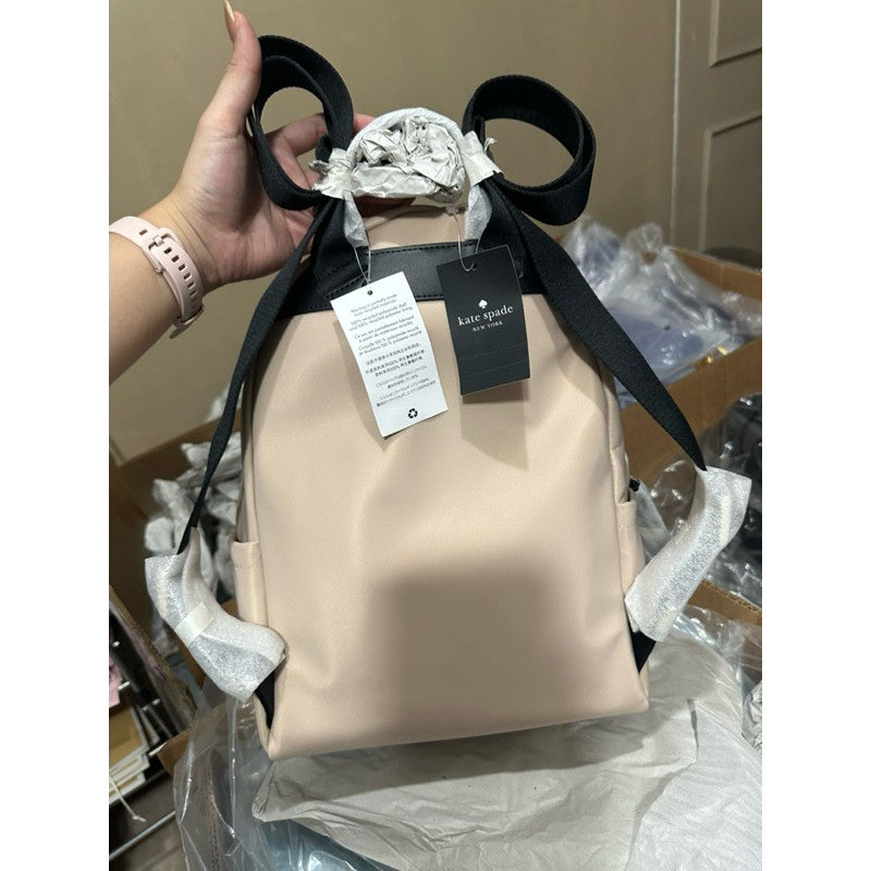 ORIG & IMPORTED KS Chelsea Medium Large Backpack Nylon Bag in Warm Beige