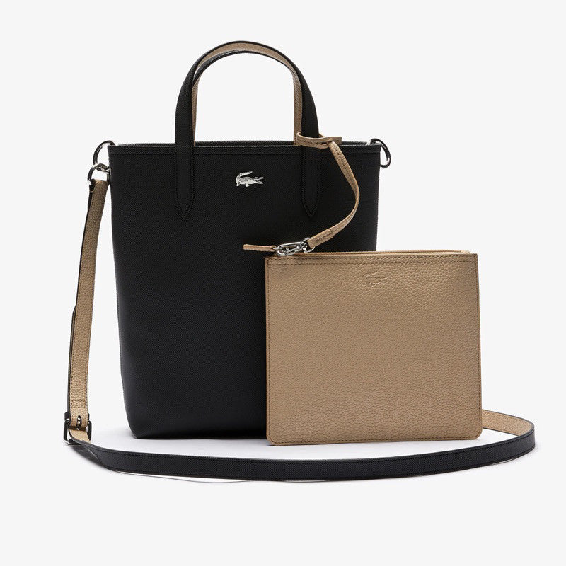 ORIG & IMPORTED LCT Women's Anna Reversible Canvas Vertical Tote Bag in Beige/Black