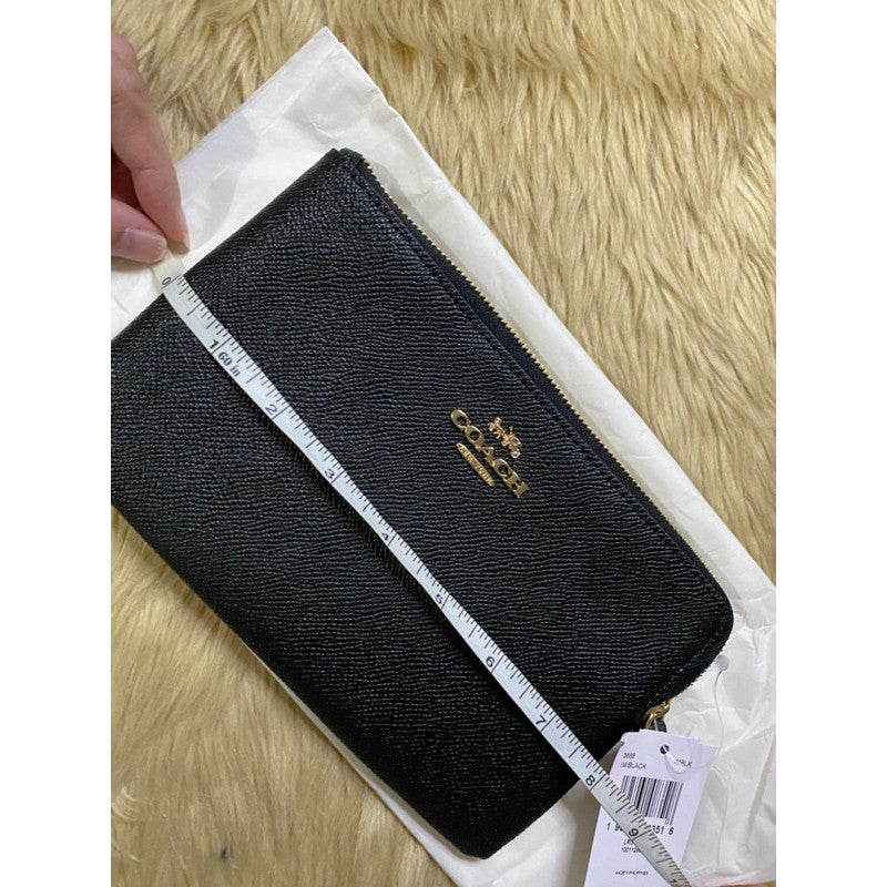 ORIG & IMPORTED CCH Large Corner Zip Wristlet Phone Wallet In Signature Canvas Brown/Khaki