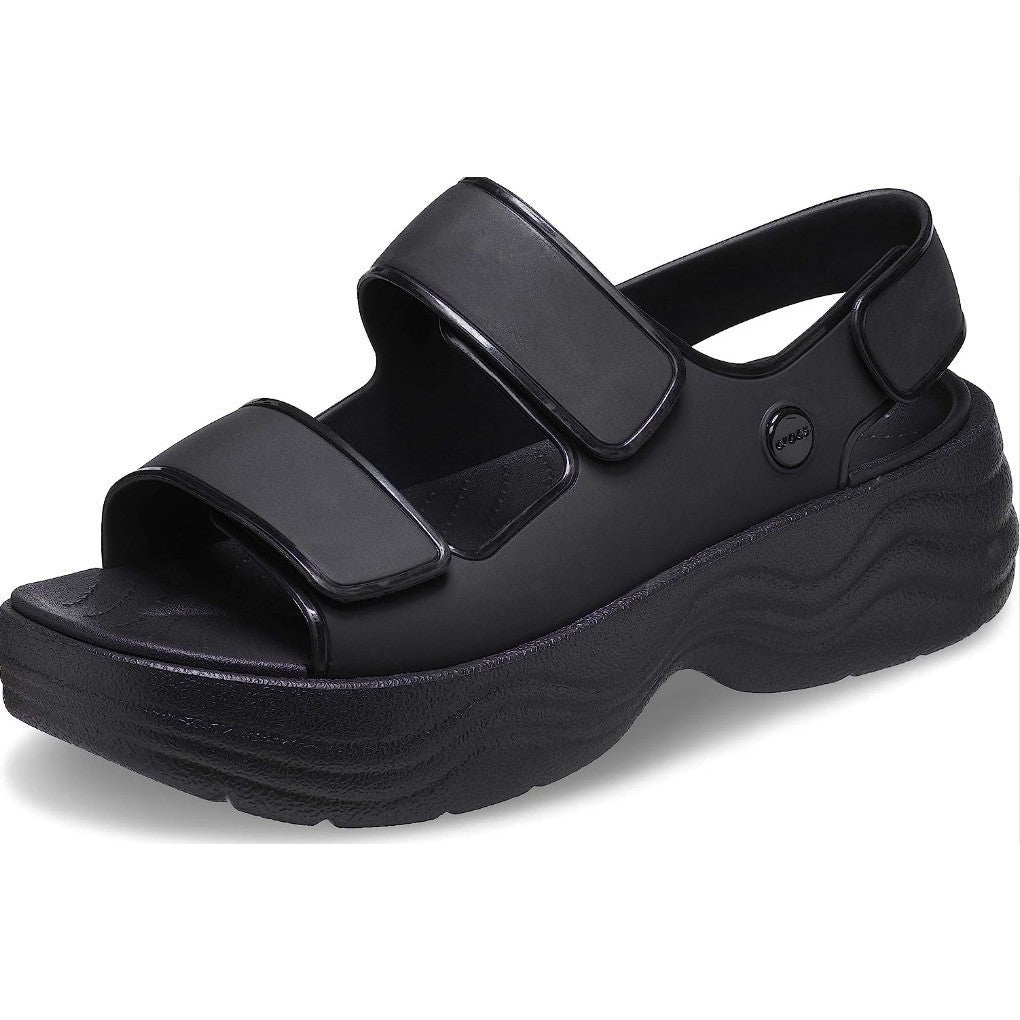 SALE! ORIG & IMPORTED Crocs Skyline Chunky Wedge Platform Sandals in Black
