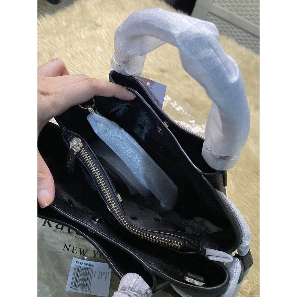ORIG & IMPORTED KS Dumpling Small Satchel Bag in Black