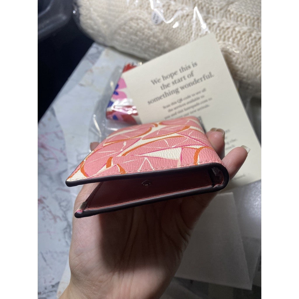 ORIG & IMPORTED KS Spencer Grapefruit Small Slim Bifold Wallet in Pink