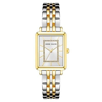 AK Klein Women's Japanese Quartz Dress Watch with Metal Strap, Silver Model: AK/3761SVTT