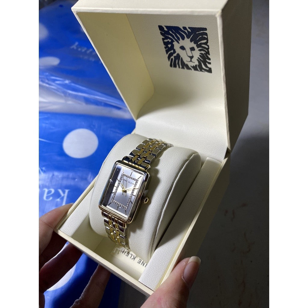 AK Klein Women's Japanese Quartz Dress Watch with Metal Strap, Silver Model: AK/3761SVTT