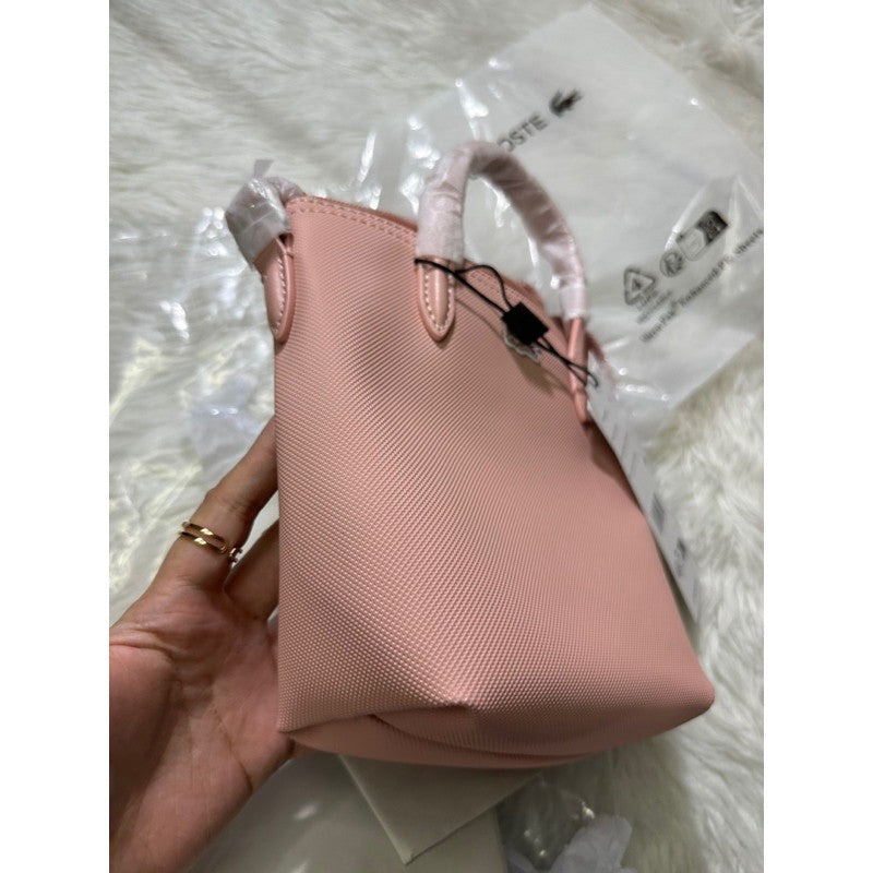 ORIG & IMPORTED LCT Women's Concept Petit Coated Canvas Mini Zip Tote Bag Pink