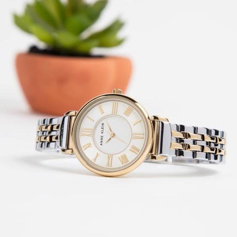 AK Klein Two-Tone Bracelet Watch With Roman Numeral Dial 2159SVTT