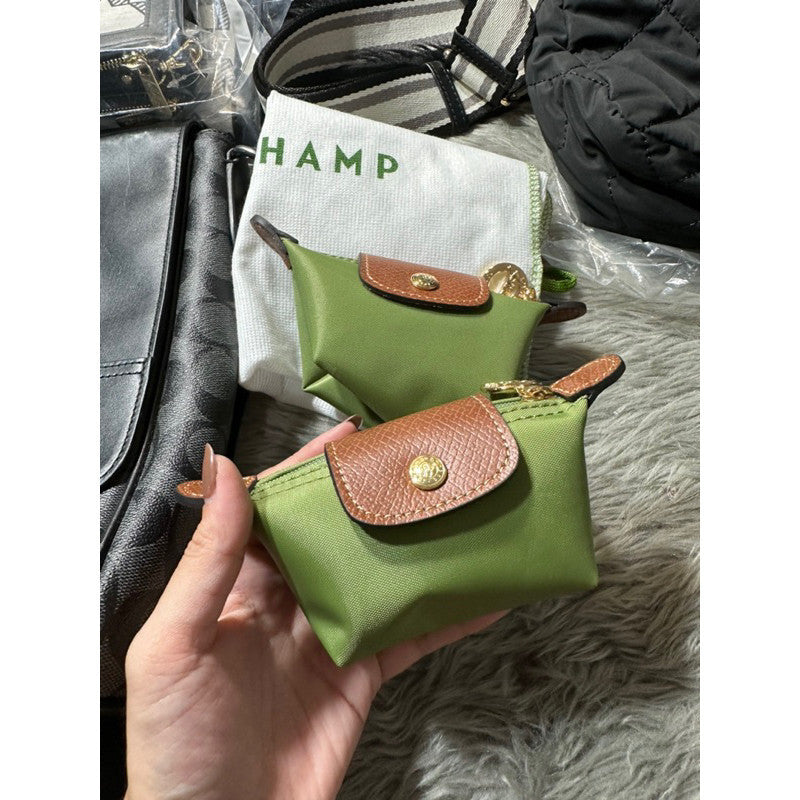 ORIG & IMPORTED Longchamp Le Pliage ORIG Coin Purse Wallet in Green