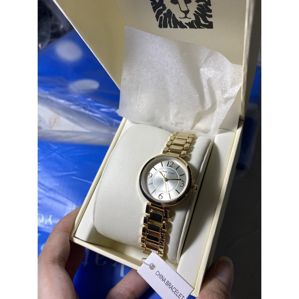AK Klein Women's Japanese Quartz Dress Watch with Metal Strap, Gold Model: AK/3784CHGB