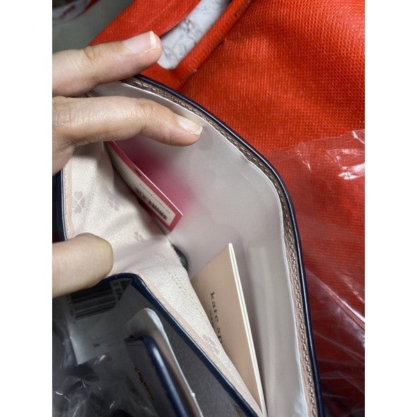 KS Booked Trifold Flap Wallet Navy Blue
