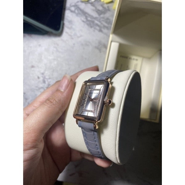 AK Klein Women's Japanese Quartz Dress Watch with Faux Leather Gray Strap AK/3820RGGY