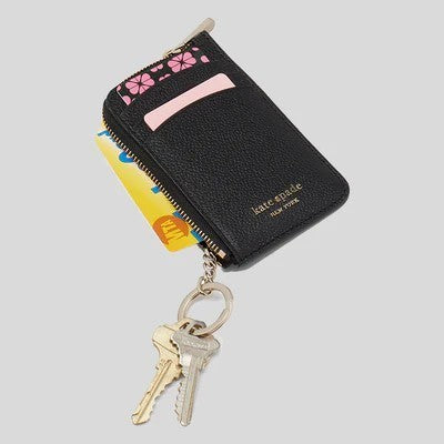 KS zip code zip card holder Black Wallet