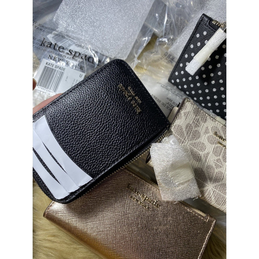 KS zip code zip card holder Black Wallet