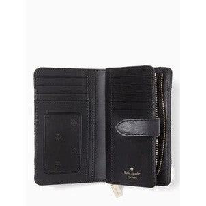 KS natalia medium compact bifold wallet in Black