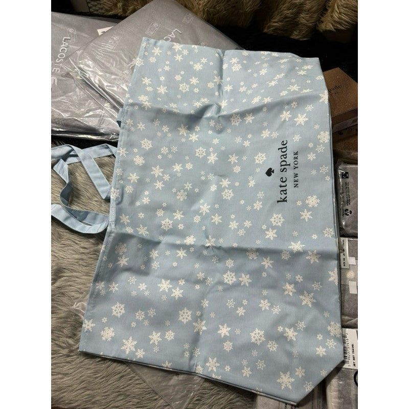 ORIG & IMPORTED KS Snowflake Blue Shopper Tote Large Canvas Blue