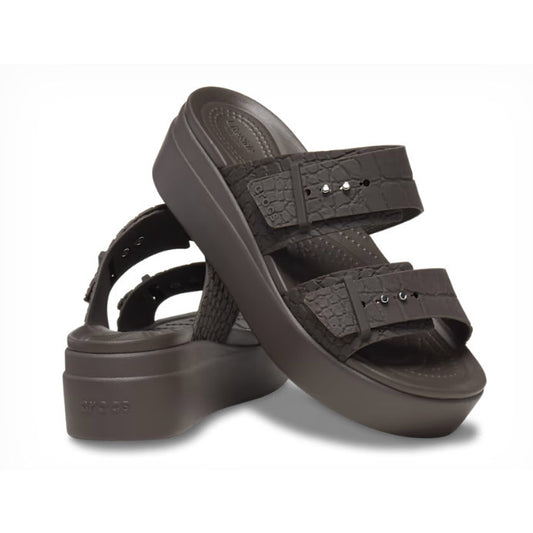 ORIG & IMPORTED Crocs Brooklyn Croco Buckle in Color: Espresso