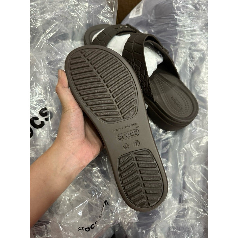 ORIG & IMPORTED Crocs Brooklyn Croco Buckle in Color: Espresso