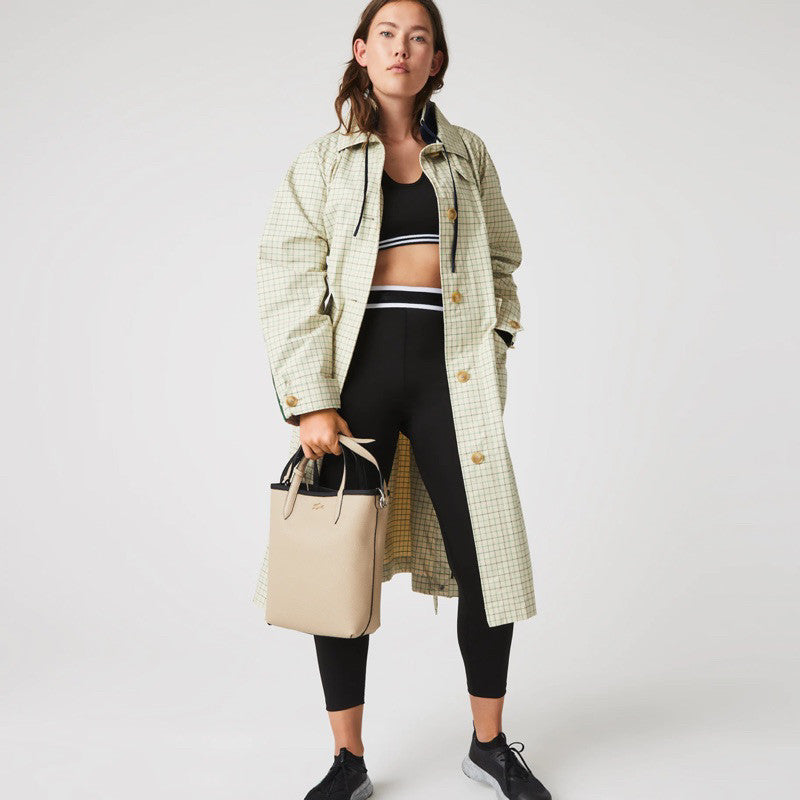 ORIG & IMPORTED LCT Women's Anna Reversible Canvas Vertical Tote Bag in Beige/Black