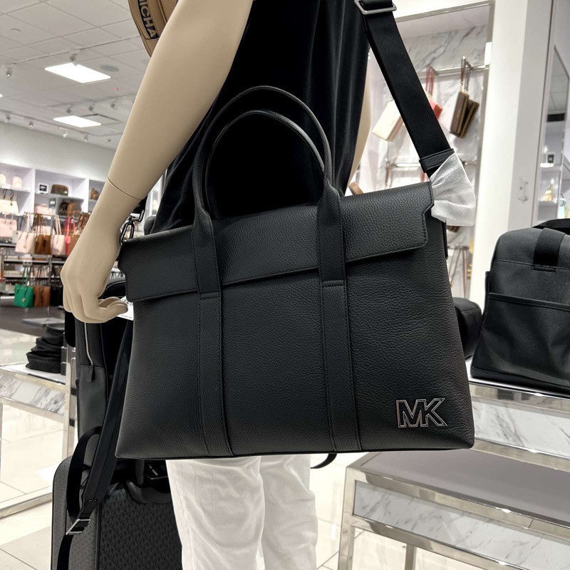 SALE! ❤️ ORIG & IMPORTED MK Cooper Pebbled Leather Briefcase Men's Laptop Bag Black