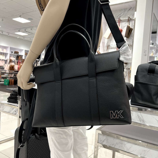 SALE! ❤️ ORIG & IMPORTED MK Cooper Pebbled Leather Briefcase Men's Laptop Bag Black