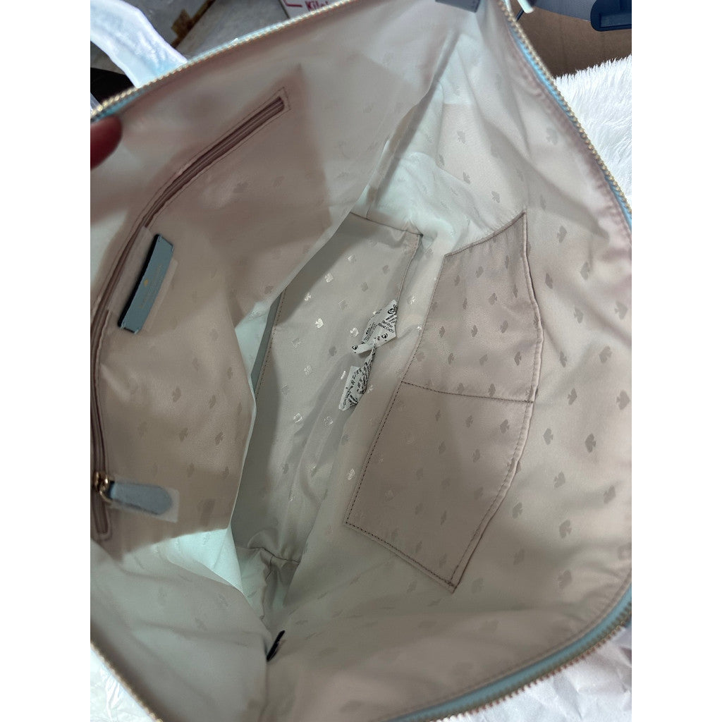 SALE! ORIG & IMPORTED KS Kitt Large Nylon Tote Bag Aqua Pool Blue