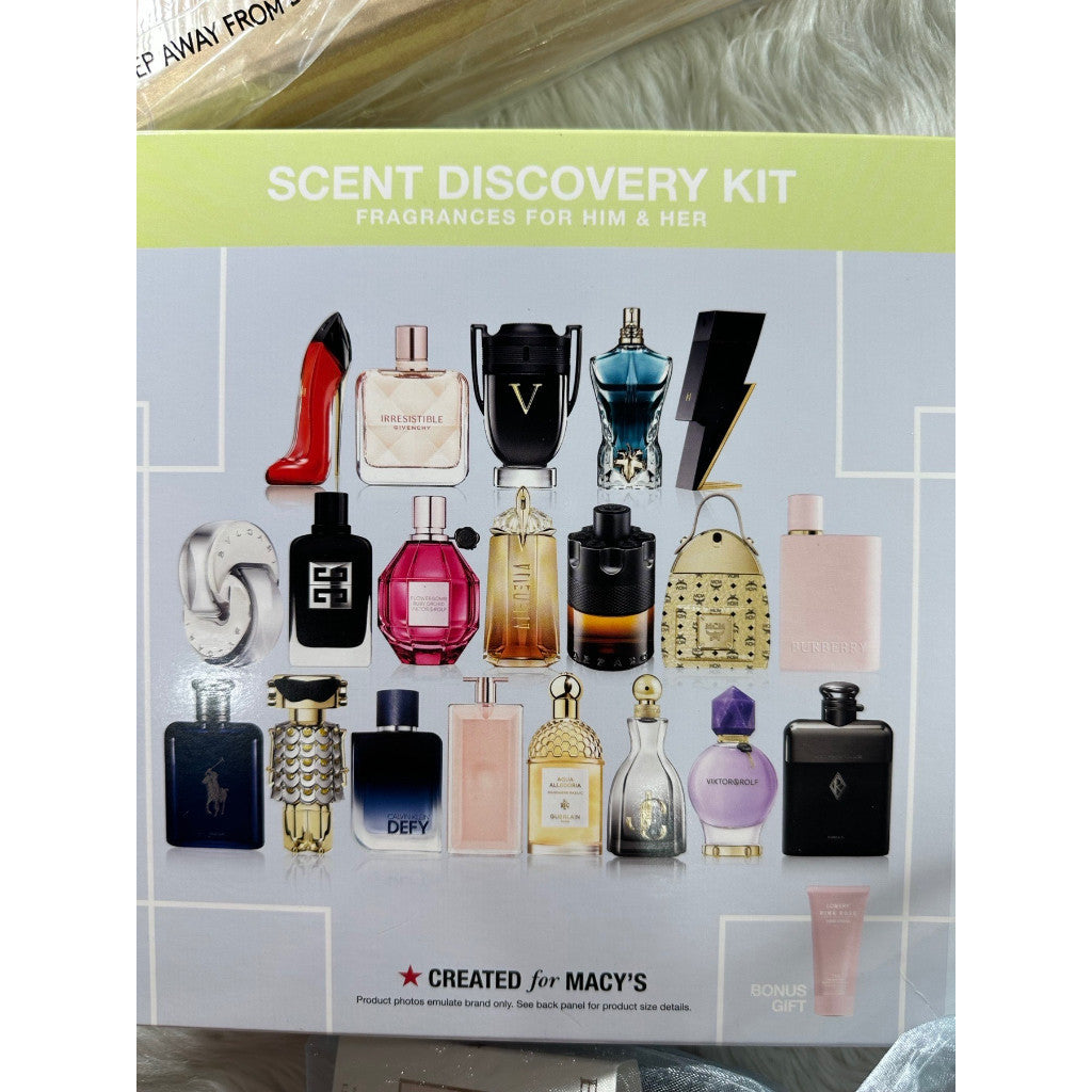 ORIG & IMPORTED Macys 21-Pc. Fragrance Perfume Sampler Decant Set For Him & Her 100% ORIG