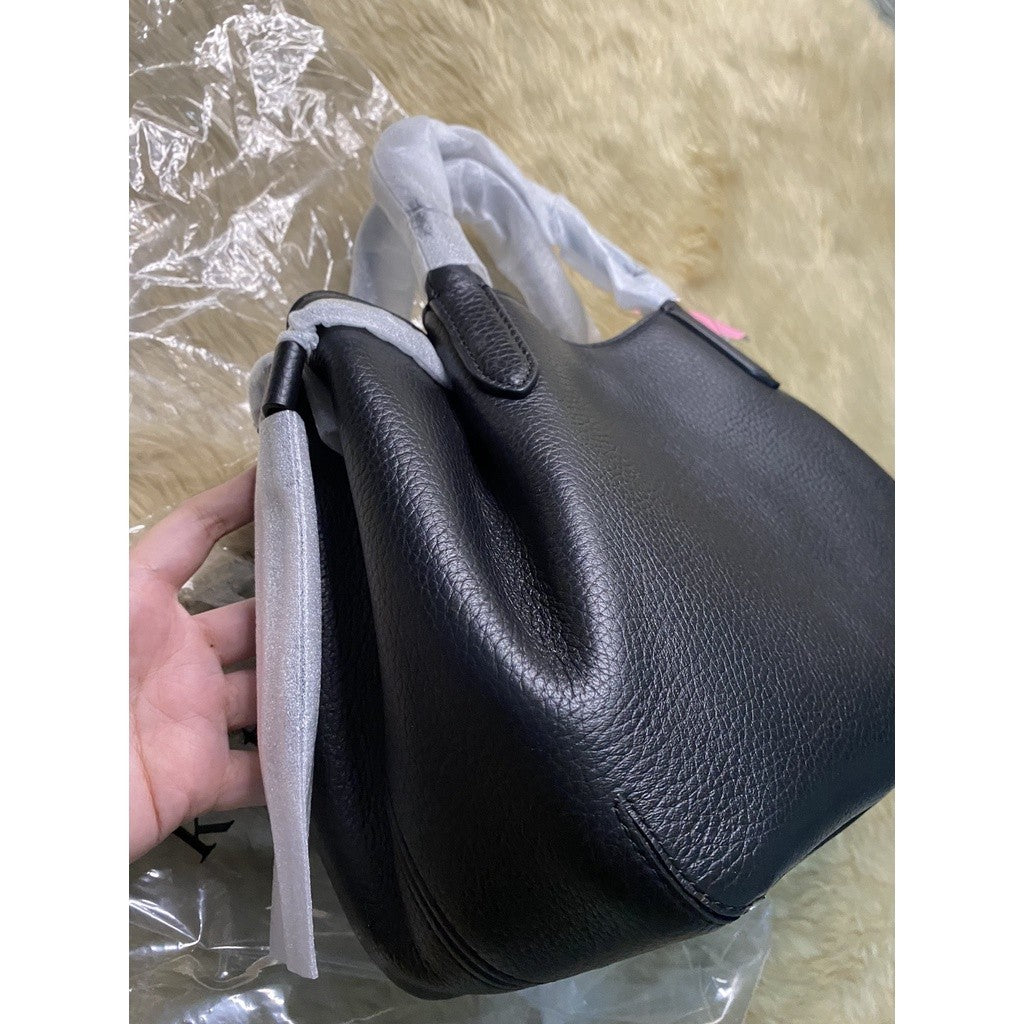 ORIG & IMPORTED KS Dumpling Small Satchel Bag in Black