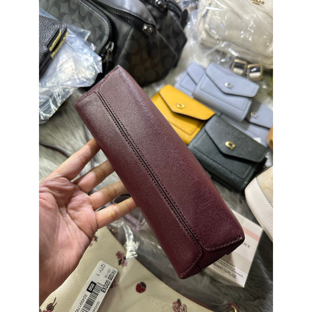 ORIG & IMPORTED KS Spencer Double-zip Dome Crossbody Mini Bag Maroon